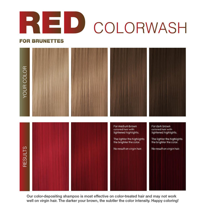 Viral Colorwash Cleanse+Color Red For Brunettes