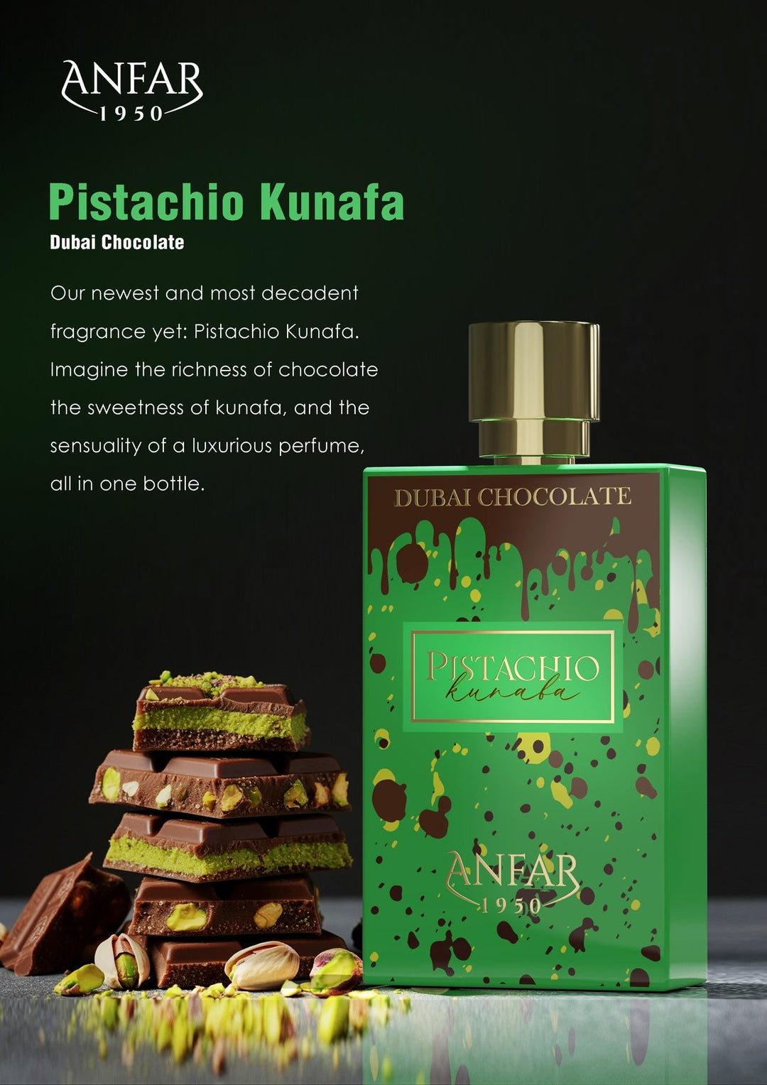 Pistachio Kunafa Dubai Chocolate Extrait De Parfum