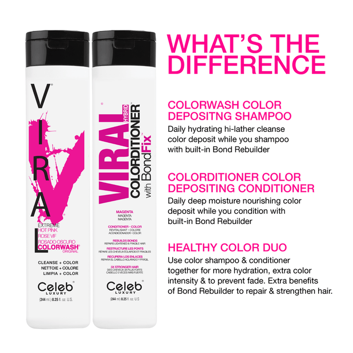 Viral Colorwash Cleanse+Color Extreme Hot Pink