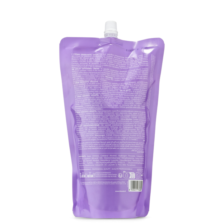 No Yellow Color Violet Peroxyde Oxydizing Cream
