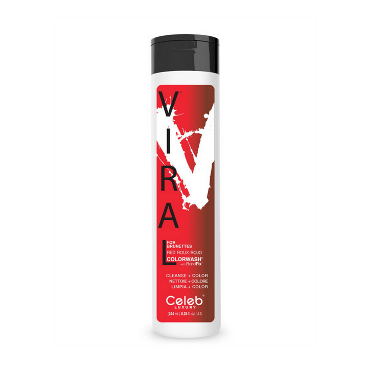 Viral Colorwash Cleanse+Color Red For Brunettes