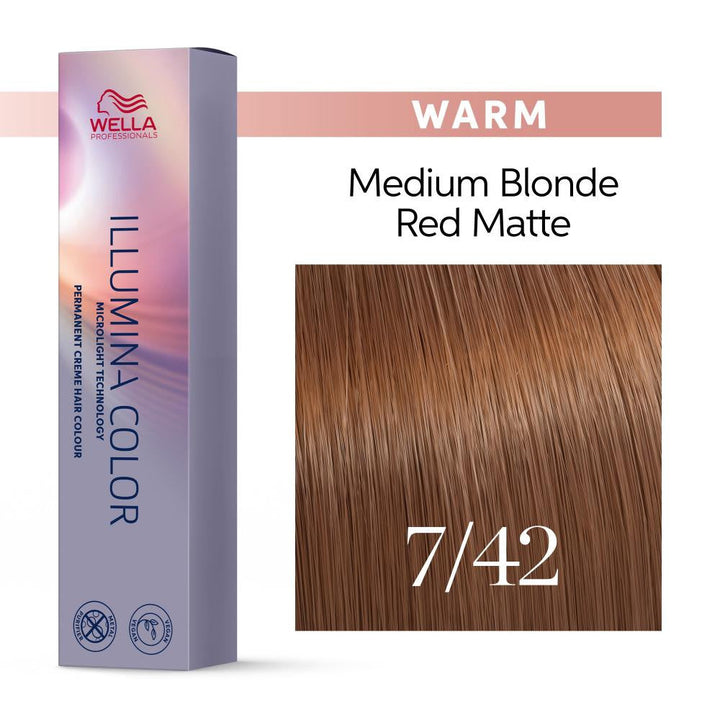 Illumina 7/42 - Medium Matte Copper Blonde