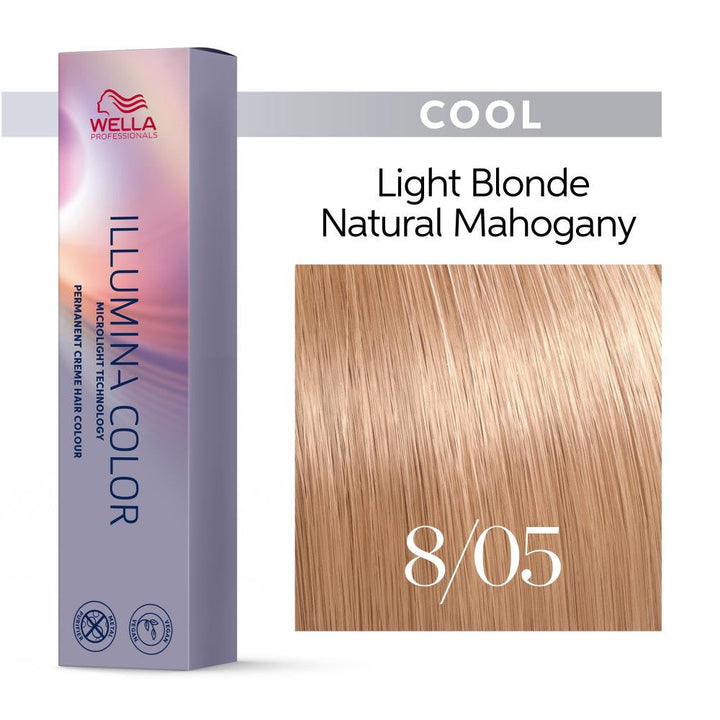 Illumina Hair Color 8/05 Light Natural Mahogany Blonde